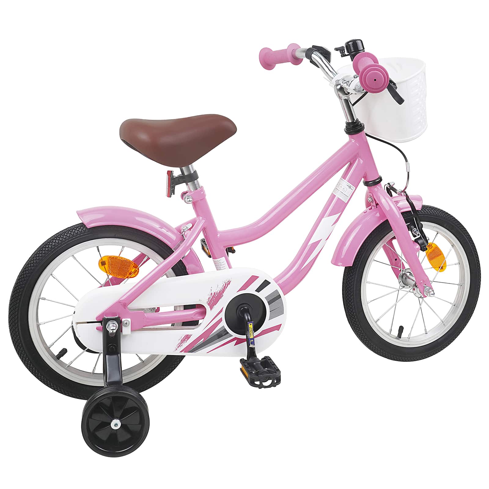 Kinderfiets 16 Inch voor 4-6 jaar oud Lichtroze