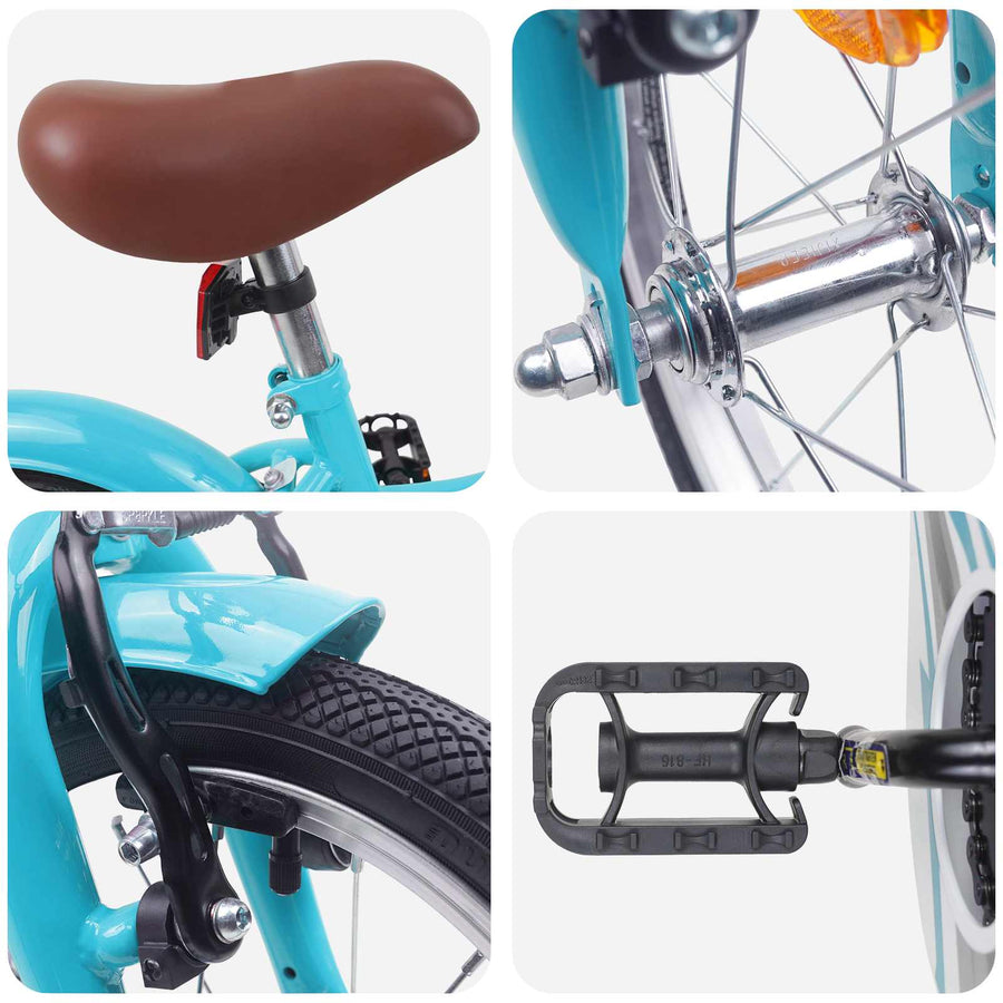 Kinderfiets 14 Inch voor 3-5 jaar oud Lichtblauw