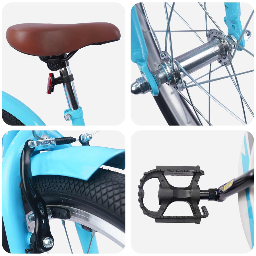 Kinderfiets 18 Inch voor 5-7 jaar oud Lichtblauw