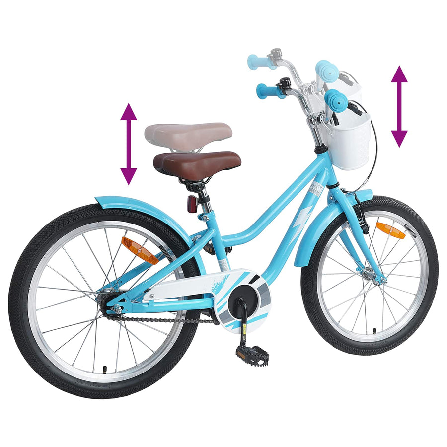 Kinderfiets 18 Inch voor 5-7 jaar oud Lichtblauw
