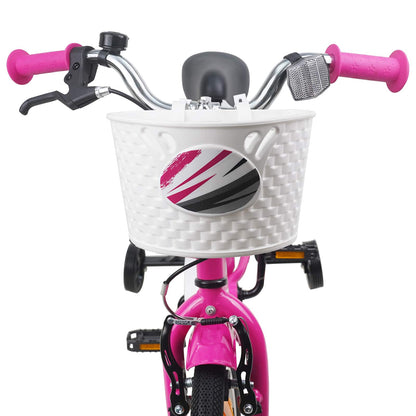 Kinderfiets 12 Inch voor 2-4 jaar oud Donkerroze