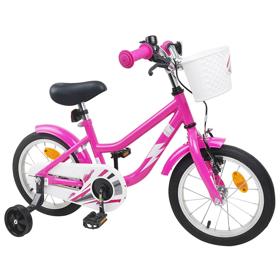 Kinderfiets 14 Inch voor 3-5 jaar oud Donkerroze