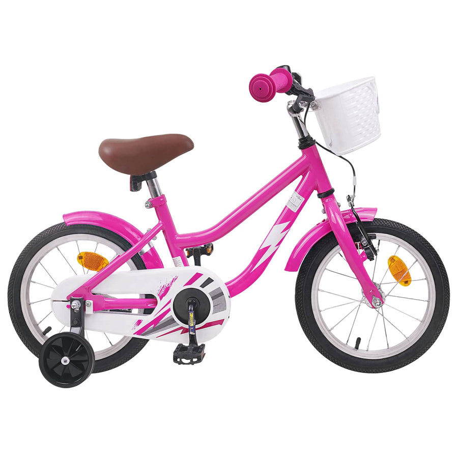 Kinderfiets 14 Inch voor 3-5 jaar oud Donkerroze