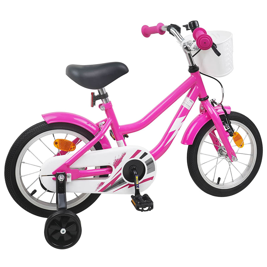 Kinderfiets 16 Inch voor 4-6 jaar oud Donkerroze