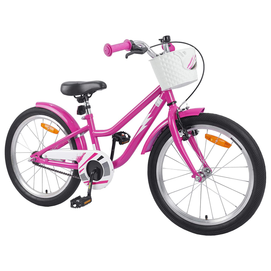 Kinderfiets 18 Inch voor 5-7 jaar oud Donkerroze