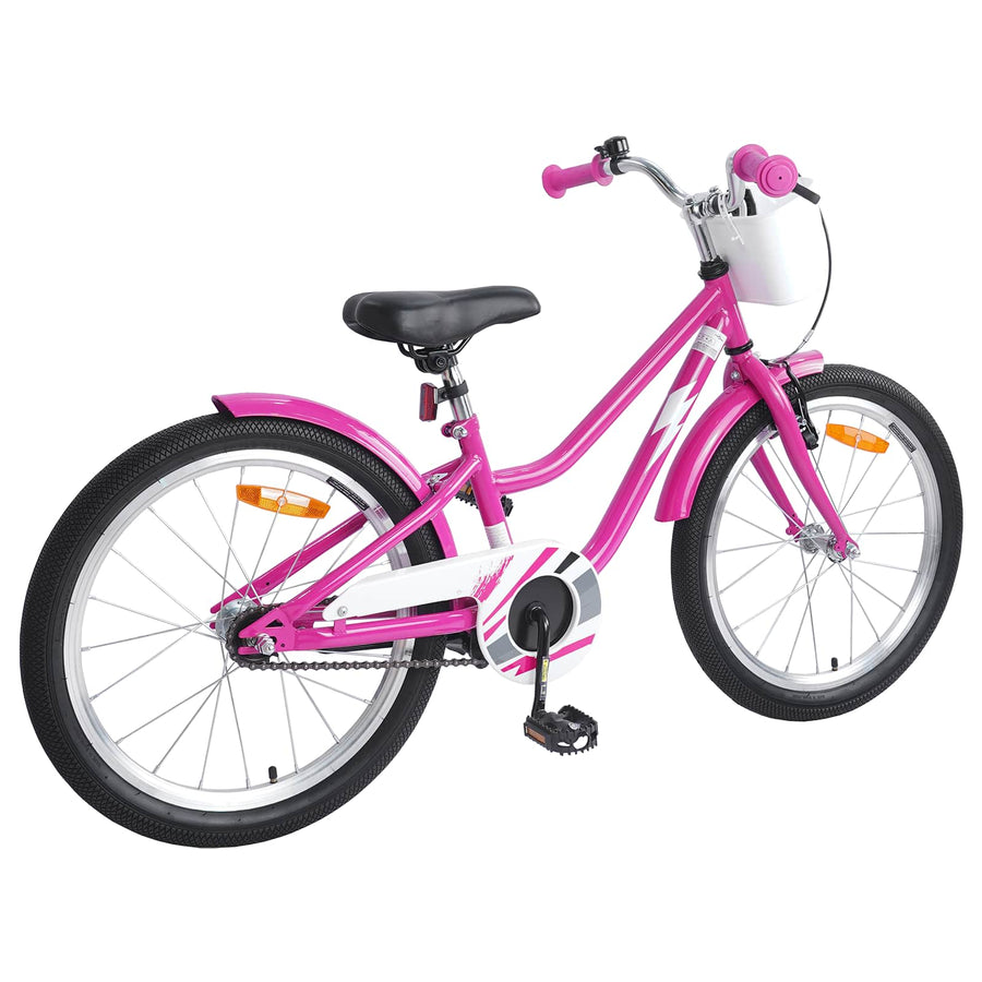 Kinderfiets 18 Inch voor 5-7 jaar oud Donkerroze