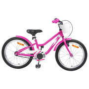 Kinderfiets 18 inch donkerroze
