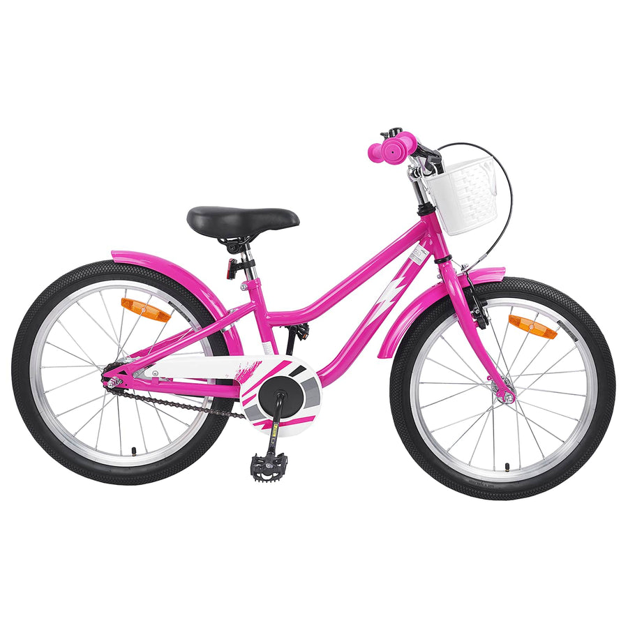 Kinderfiets 18 Inch voor 5-7 jaar oud Donkerroze