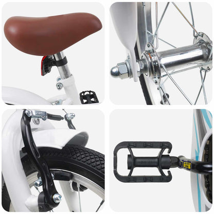 Kinderfiets 14 Inch voor 3-5 jaar oud Wit
