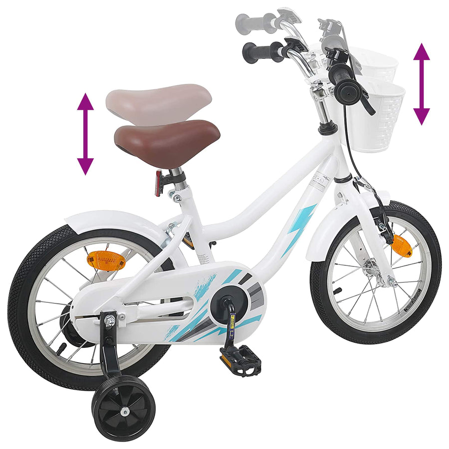 Kinderfiets 14 Inch voor 3-5 jaar oud Wit