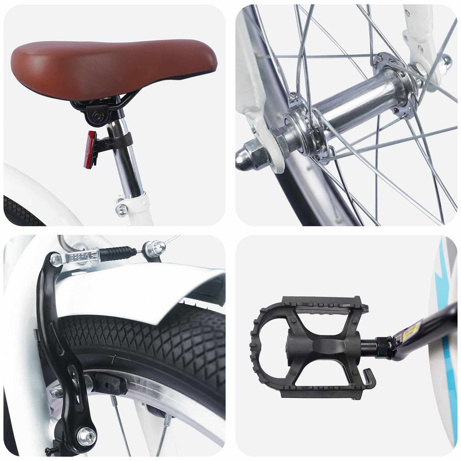 Kinderfiets 18 Inch voor 5-7 jaar Wit