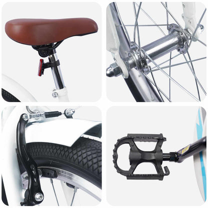 Kinderfiets 20 Inch voor 6-11 jaar oud Wit