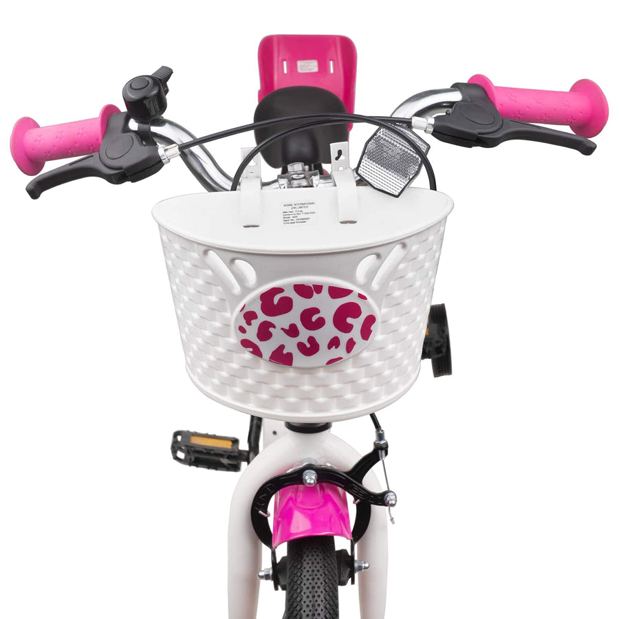 Kinderfiets Met Zijwieltjes 12 Inch voor 2-4 jaar oud Roze
