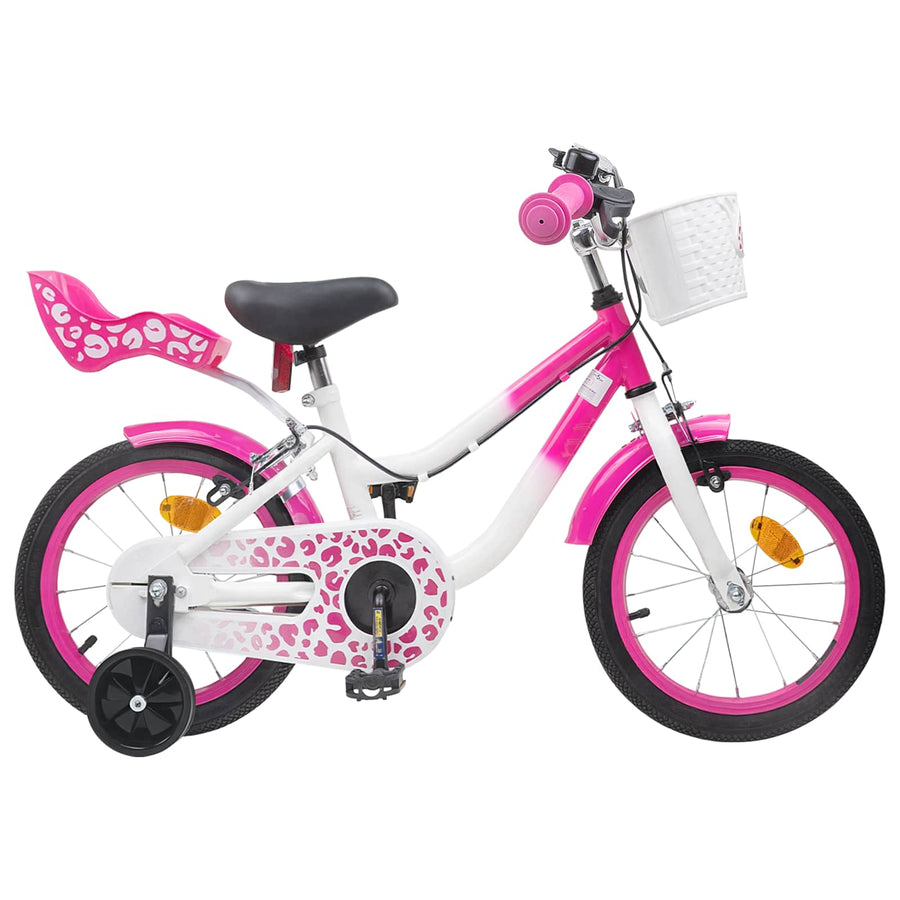 Kinderfiets Met Zijwieltjes 16 Inch voor 4-6 jaar oud Roze