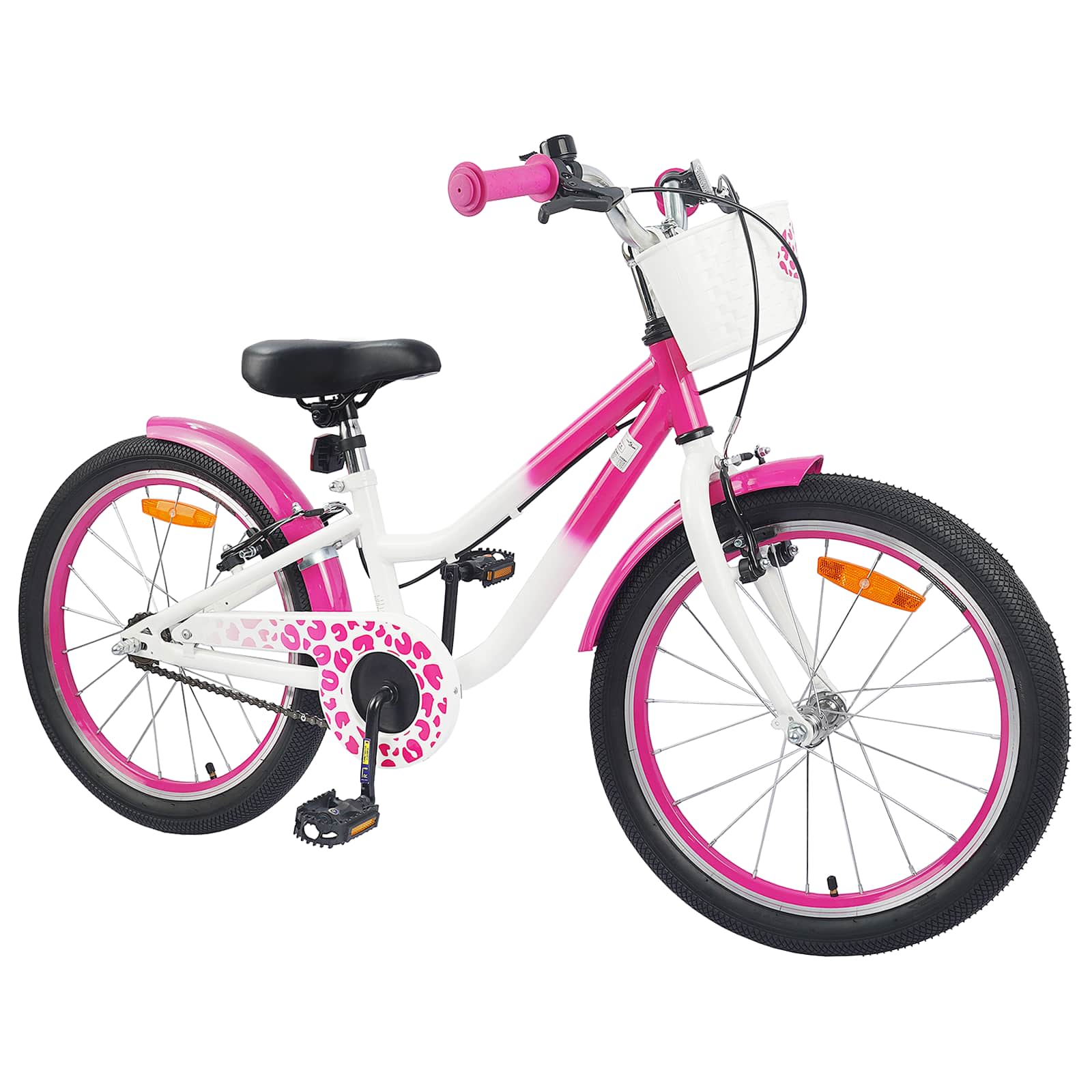 Kinderfiets 18 Inch voor 5-7 jaar Donkerroze