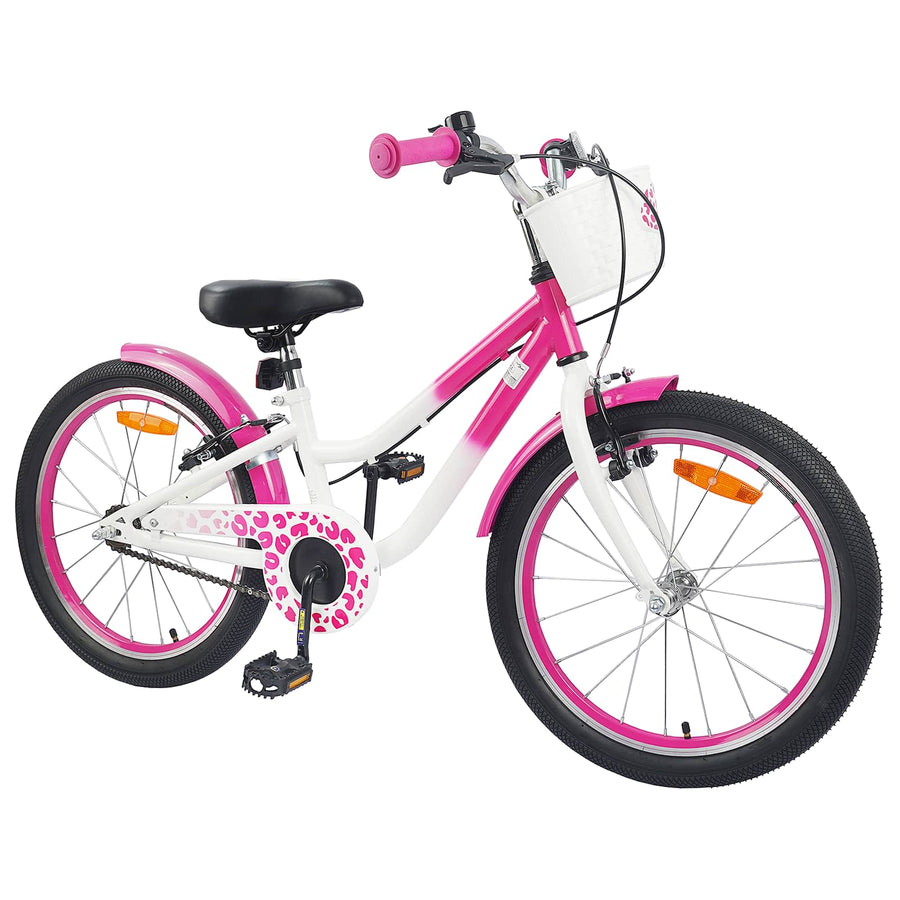 Kinderfiets 18 Inch voor 5-7 jaar Donkerroze