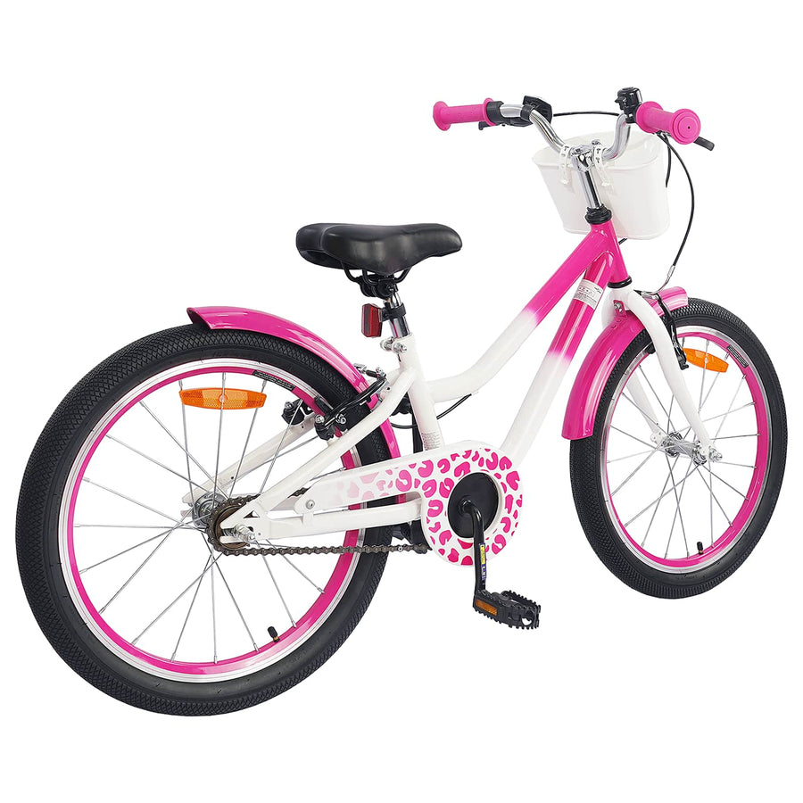 Kinderfiets 18 Inch voor 5-7 jaar Donkerroze