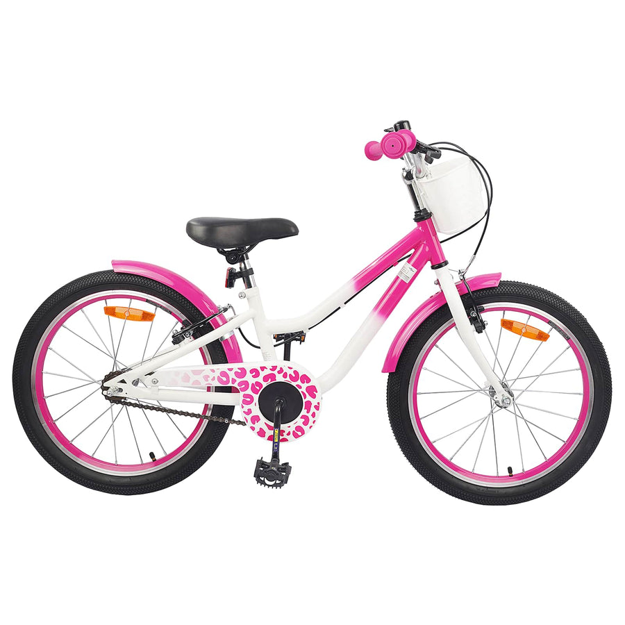 Kinderfiets 18 Inch voor 5-7 jaar Donkerroze