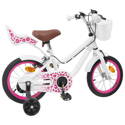 Kinderfiets Met Zijwieltjes 12 Inch voor 2-4 jaar oud Wit