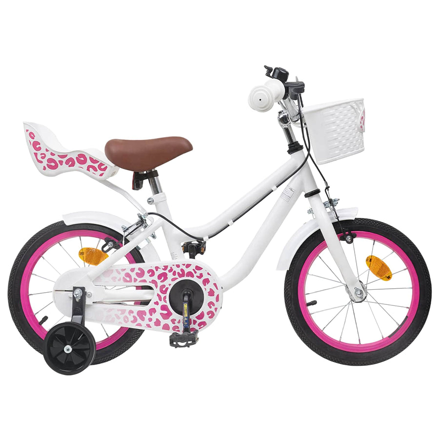Kinderfiets Met Zijwieltjes 12 Inch voor 2-4 jaar oud Wit