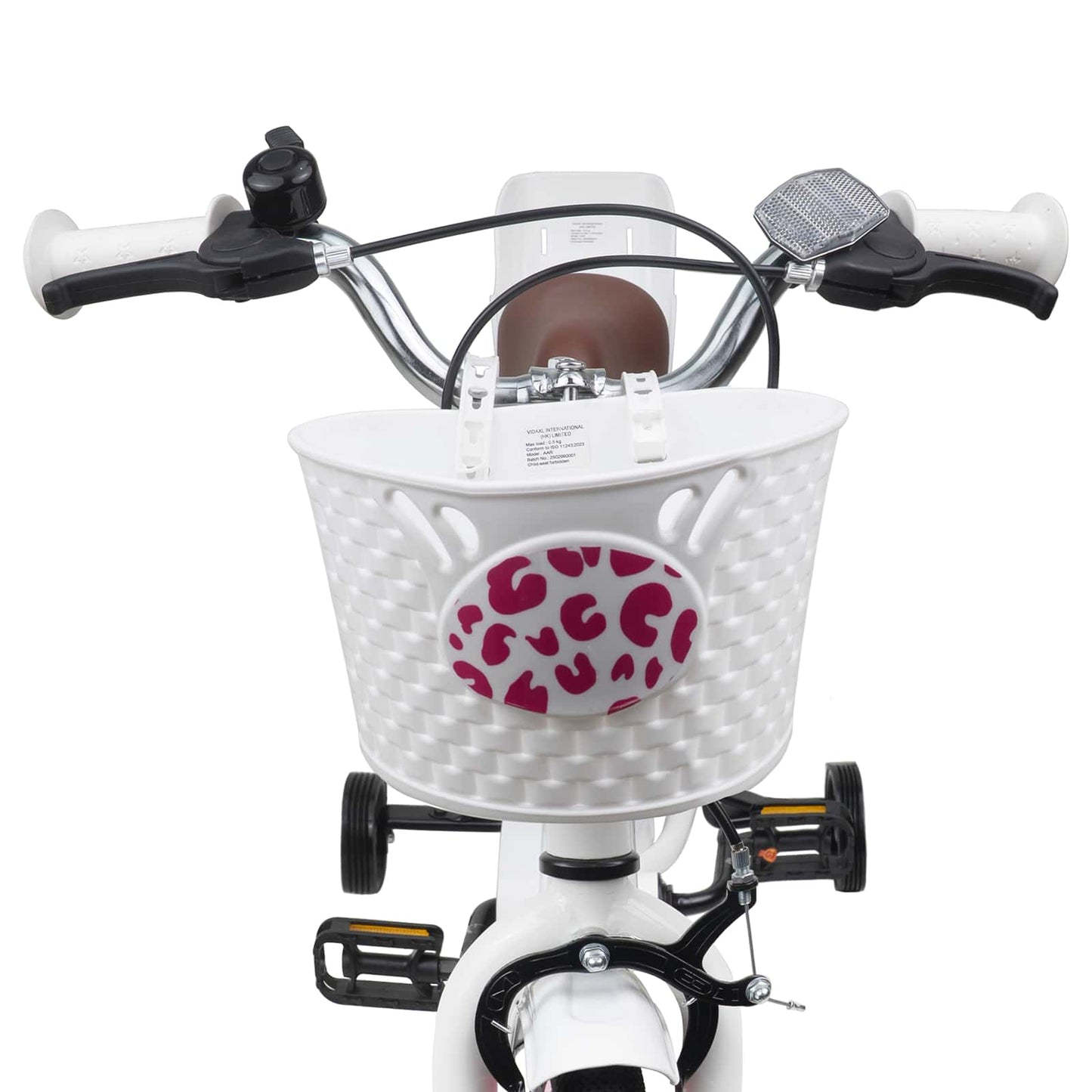 Kinderfiets Met Zijwieltjes 14 Inch voor 3-5 jaar oud Wit