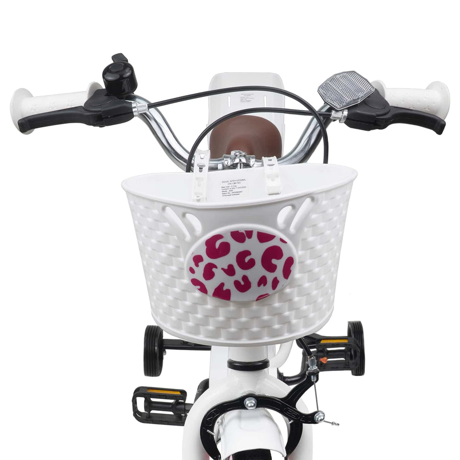 Kinderfiets Met Zijwieltjes 14 Inch voor 3-5 jaar oud Wit