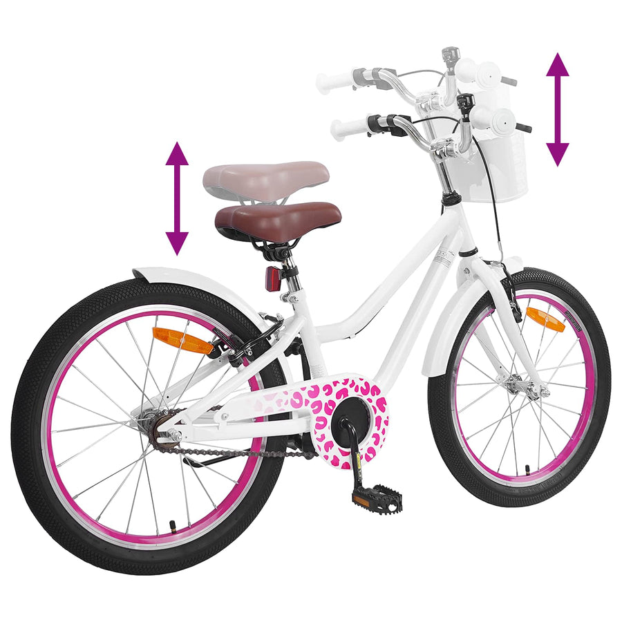 Kinderfiets 18 Inch voor 5-7 jaar Wit