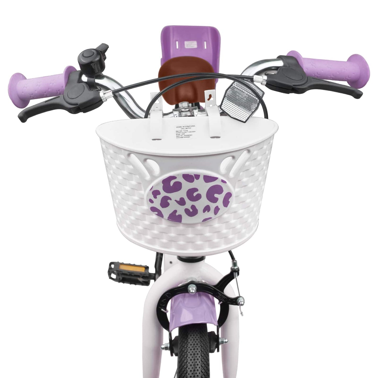 Kinderfiets Met Zijwieltjes 12 Inch voor 2-4 jaar oud Paars