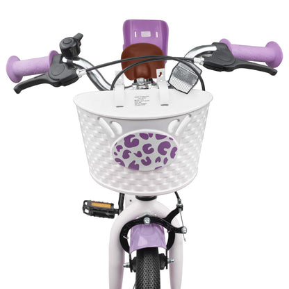 Kinderfiets Met Zijwieltjes 14 Inch voor 3-5 jaar oud Paars