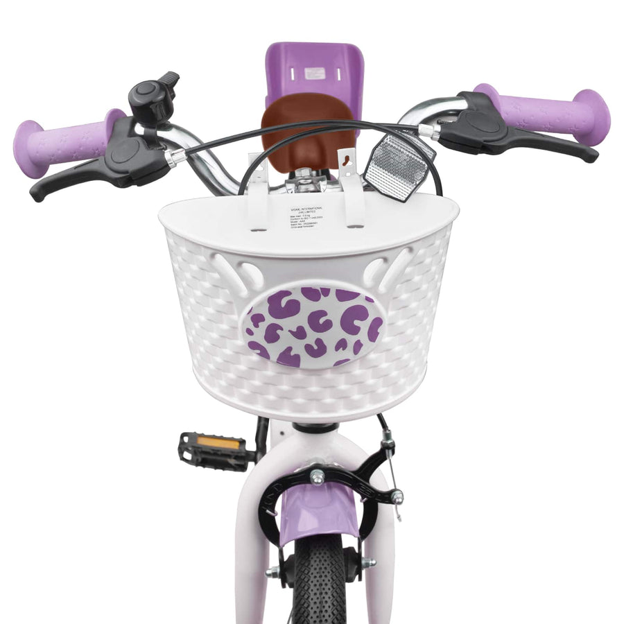 Kinderfiets Met Zijwieltjes 14 Inch voor 3-5 jaar oud Paars