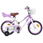 Kinderfiets 14 inch paars met zijwieltjes