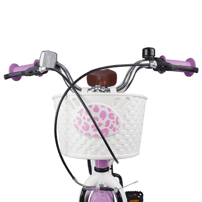 Kinderfiets 18 Inch voor 5-7 jaar Paars