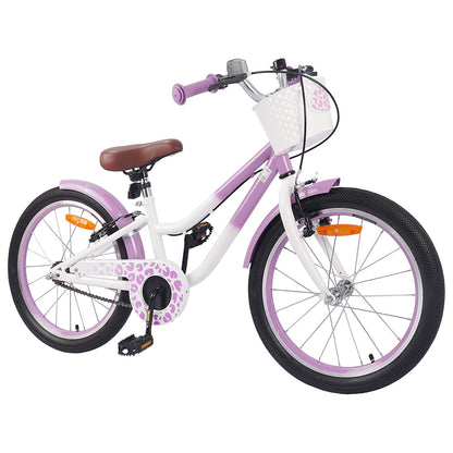Kinderfiets 18 Inch voor 5-7 jaar Paars