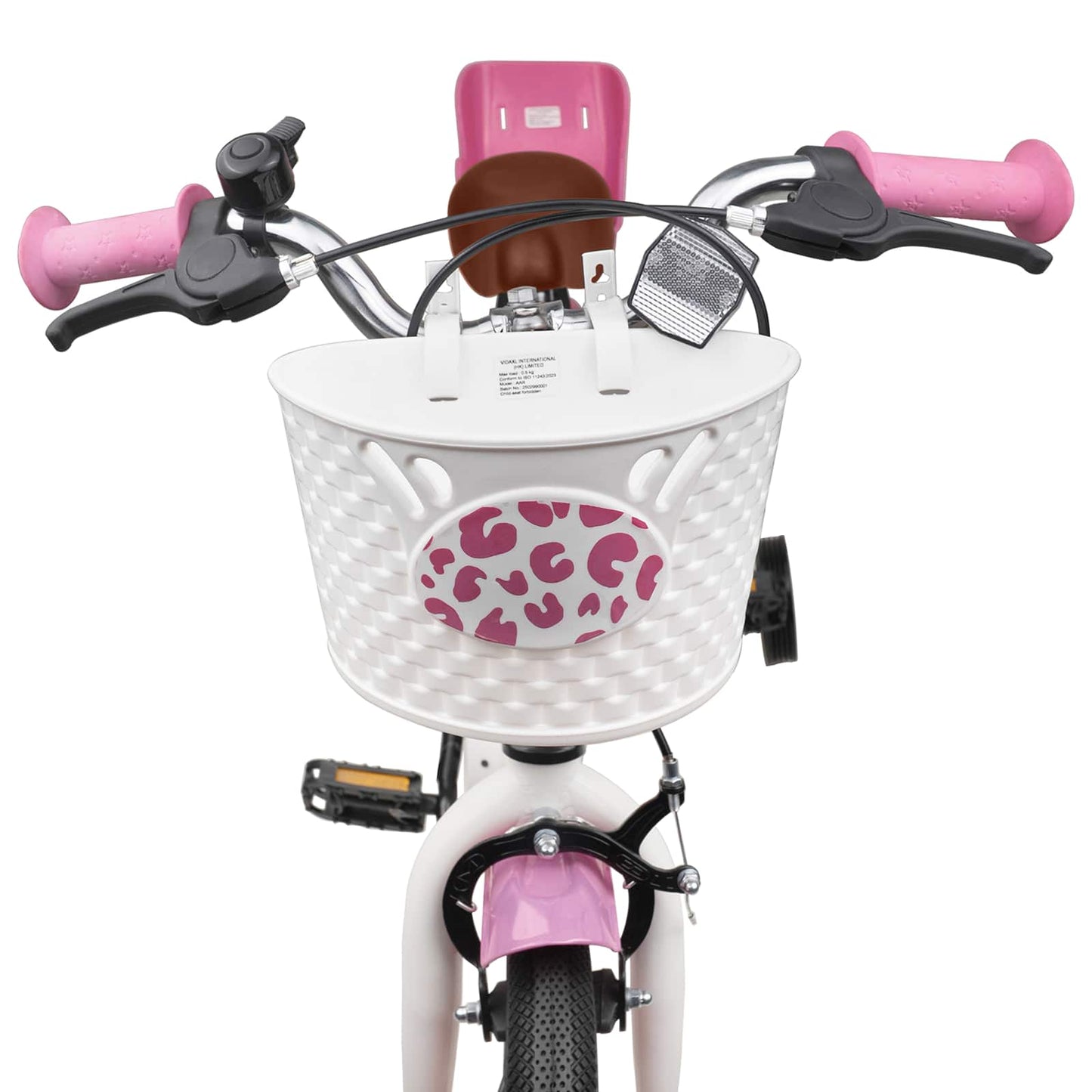 Kinderfiets Met Zijwieltjes 12 Inch voor 2-4 jaar oud Lichtroze