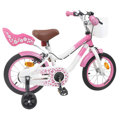 Kinderfiets Met Zijwieltjes 16 Inch voor 4-6 jaar oud Lichtroze