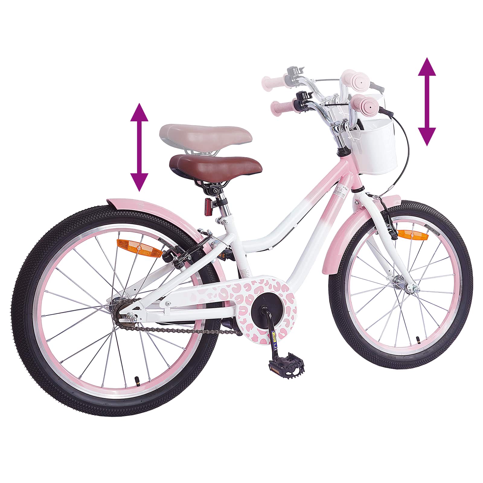 Kinderfiets 20 Inch voor 6-11 jaar oud Lichtroze