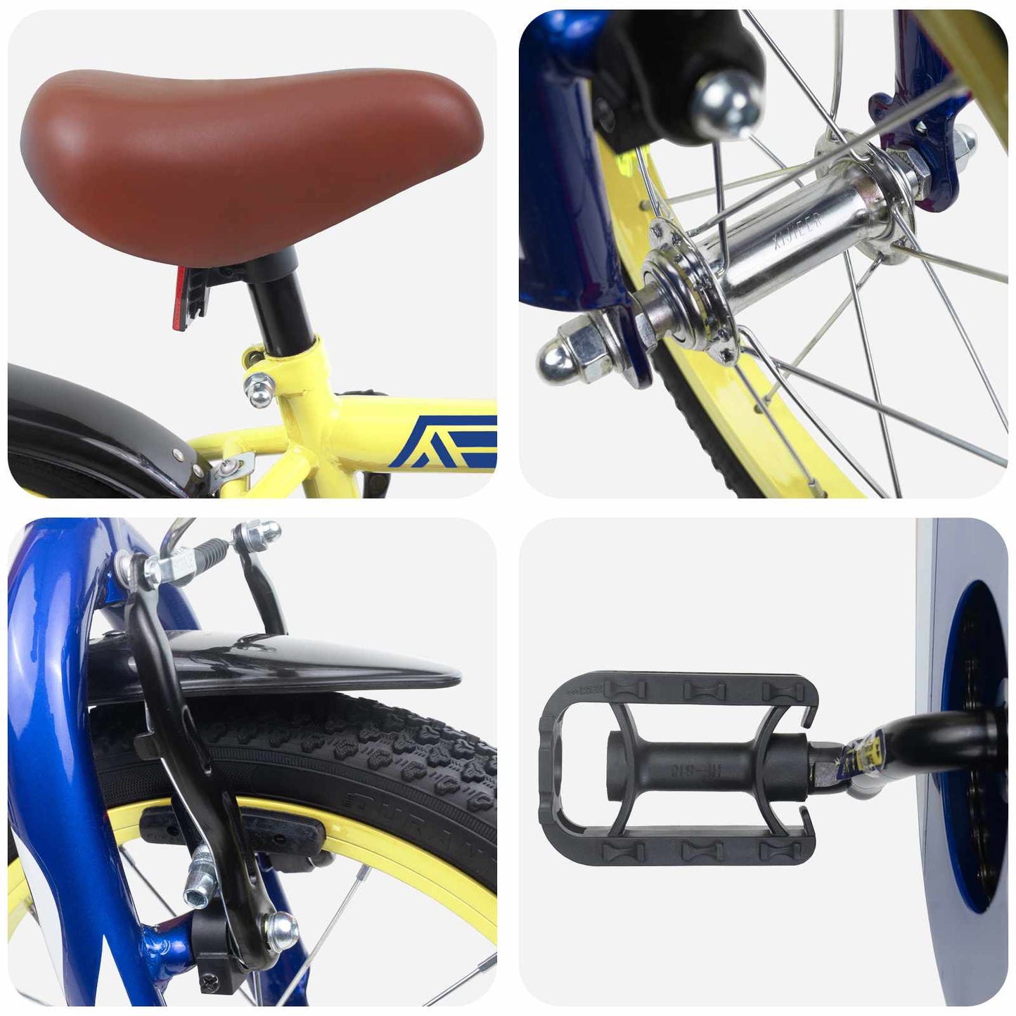 Kinderfiets 16 Inch voor 4-6 jaar oud Geel