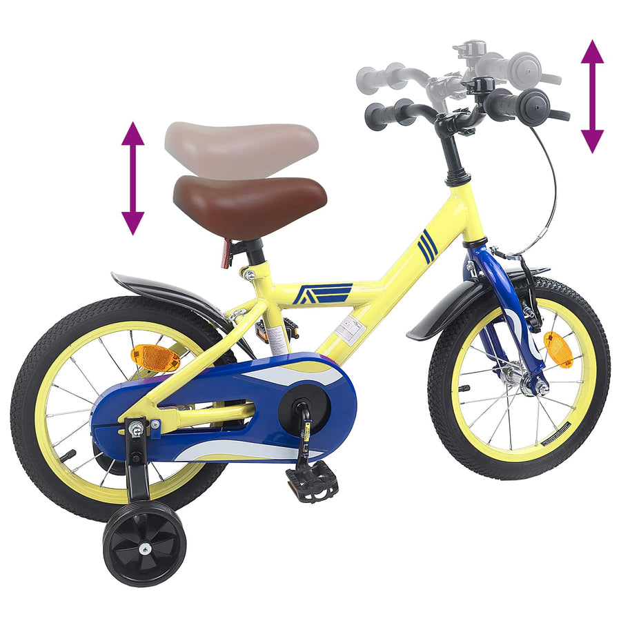 Kinderfiets 16 Inch voor 4-6 jaar oud Geel