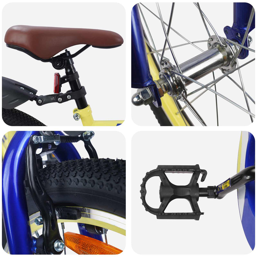 Kinderfiets 18 Inch voor 5-7 jaar Geel