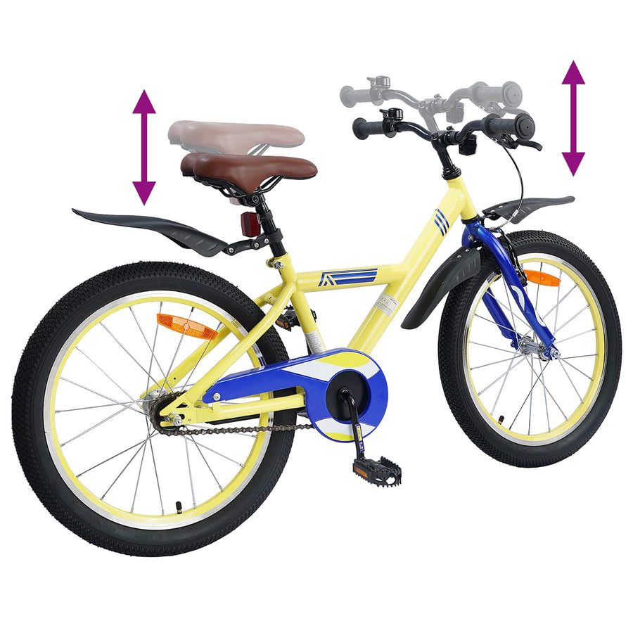 Kinderfiets 18 Inch voor 5-7 jaar Geel