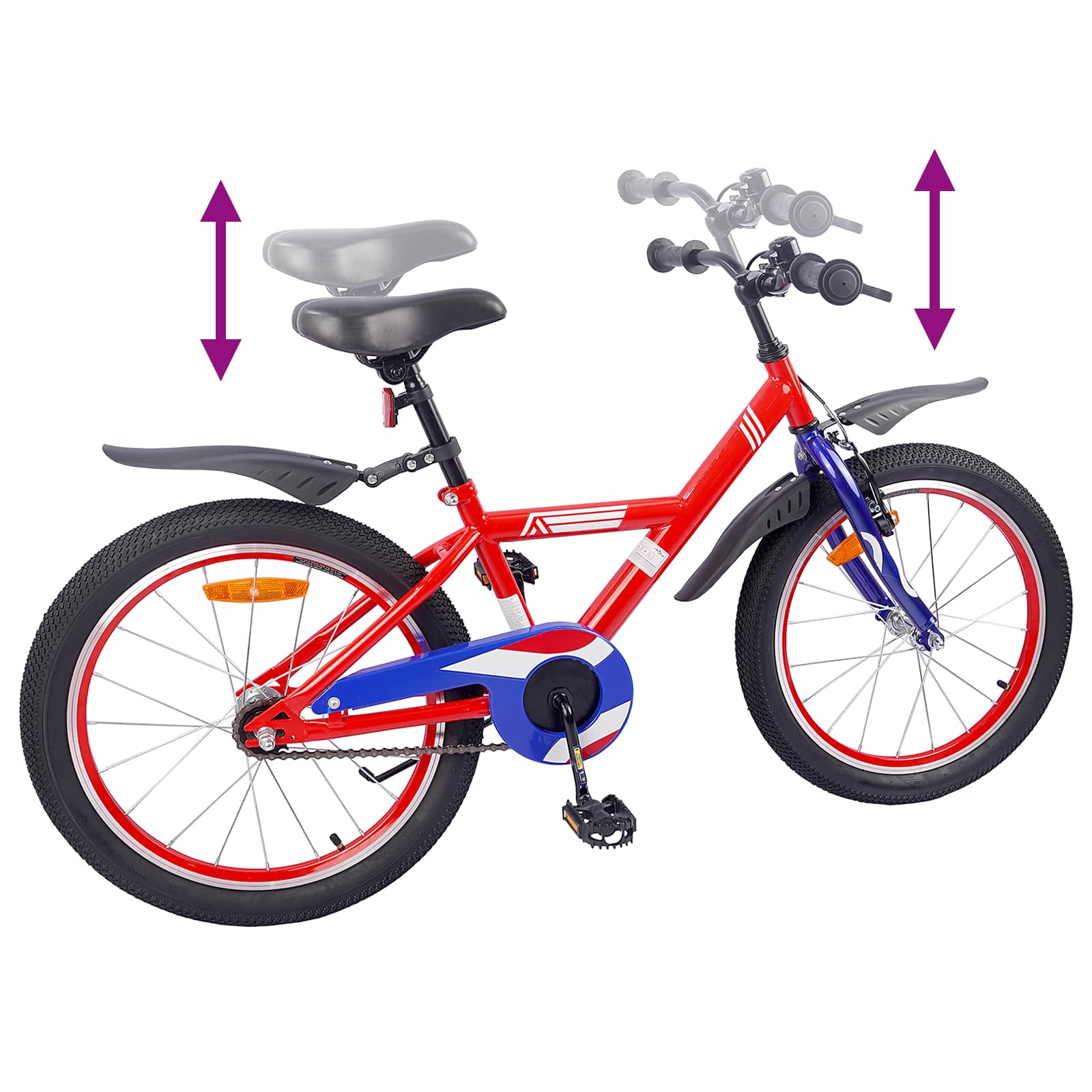 Kinderfiets 18 Inch voor 5-7 jaar Rood