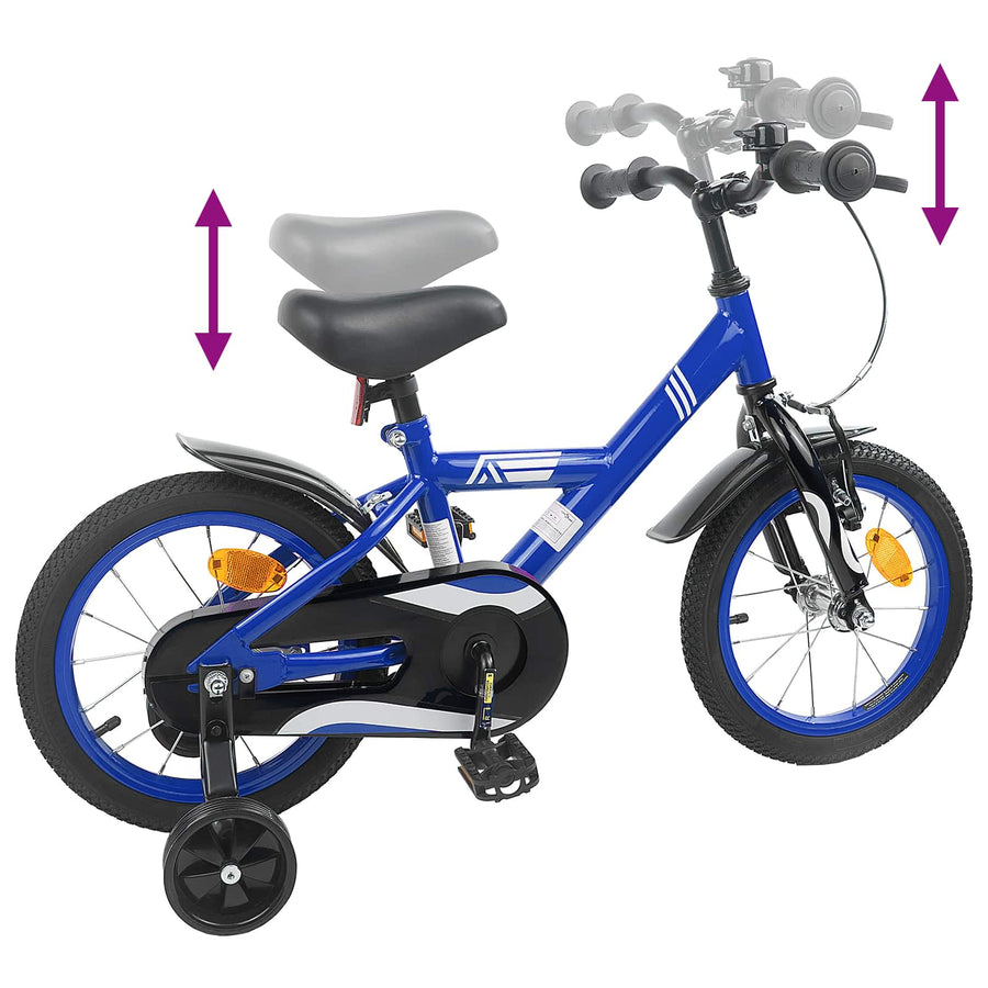 Kinderfiets 14 Inch voor 3-5 jaar oud Donkerblauw