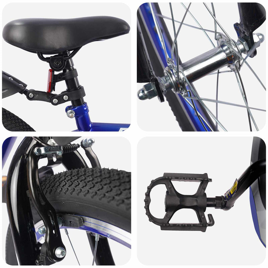 Kinderfiets 18 Inch voor 5-7 jaar Donkerblauw