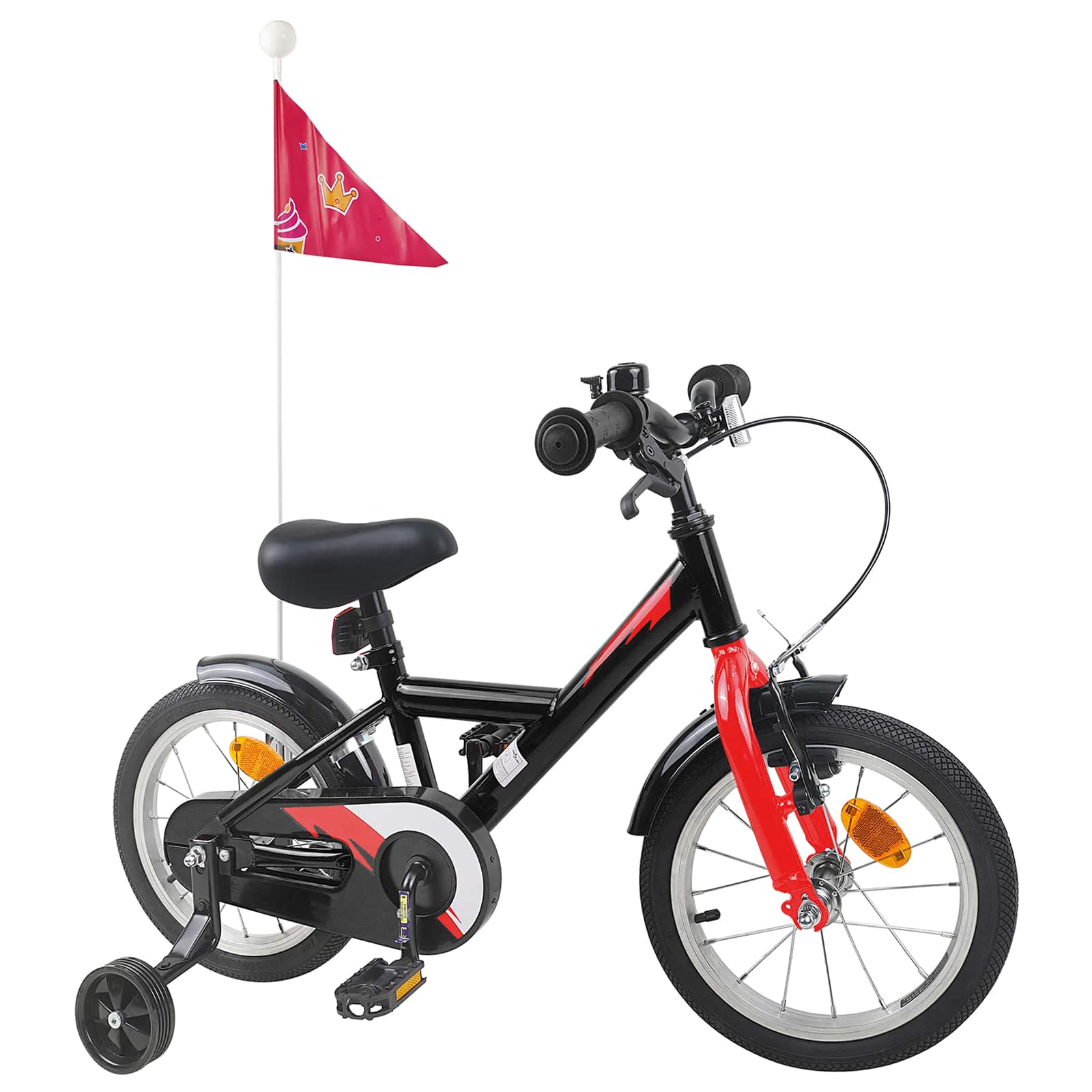 Kinderfiets 12 Inch voor 2-4 jaar oud Zwart