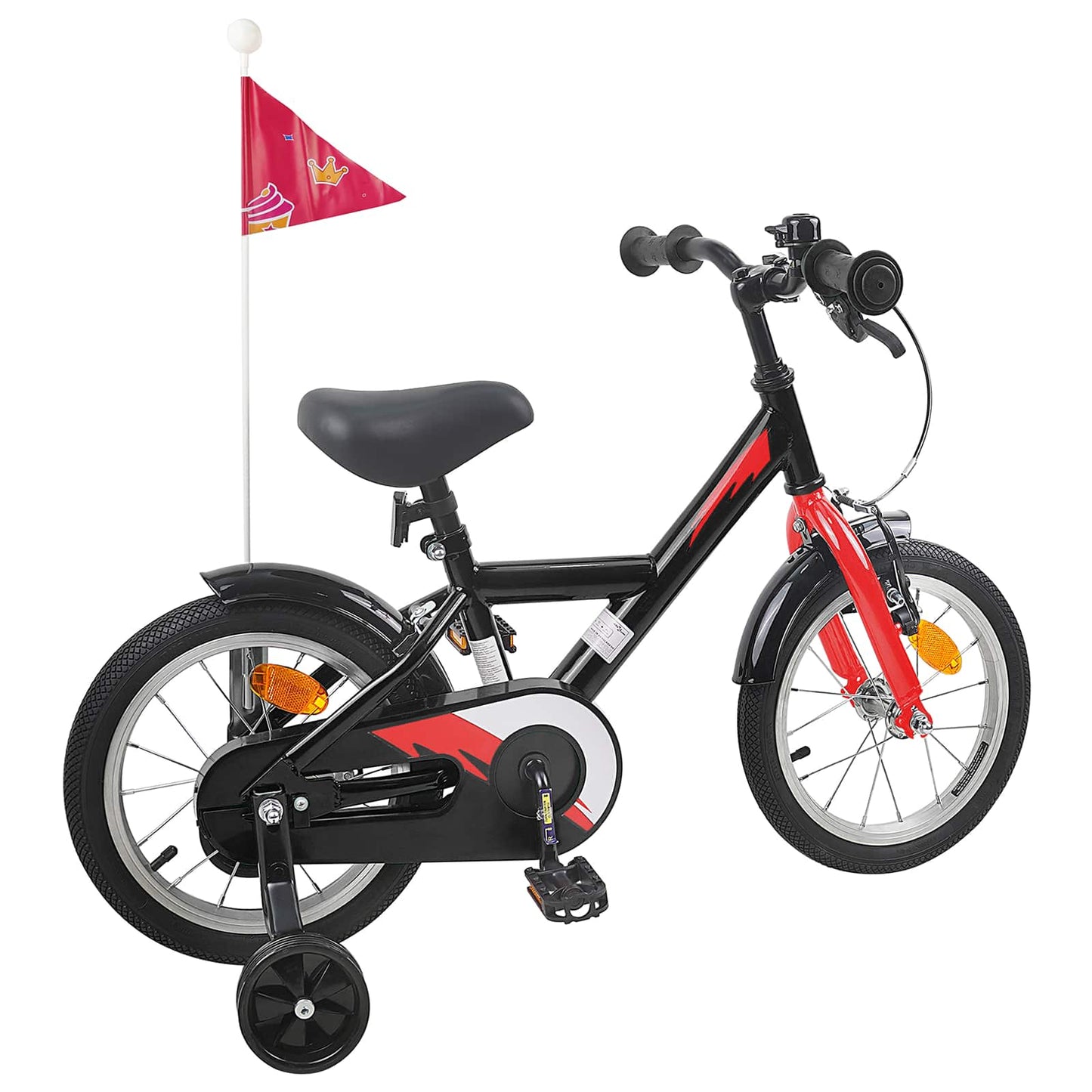 Kinderfiets 12 Inch voor 2-4 jaar oud Zwart
