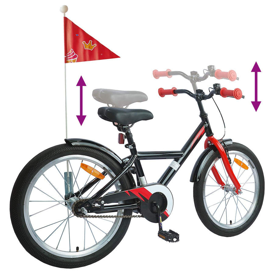 Kinderfiets 18 Inch voor 5-7 jaar Zwart