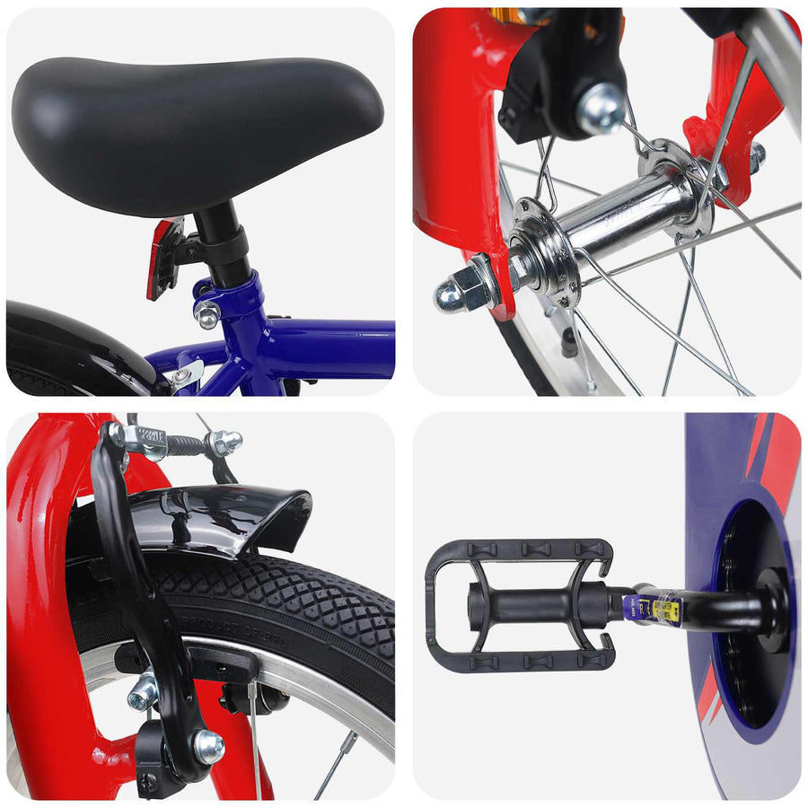 Kinderfiets 14 Inch voor 3-5 jaar oud Donkerblauw