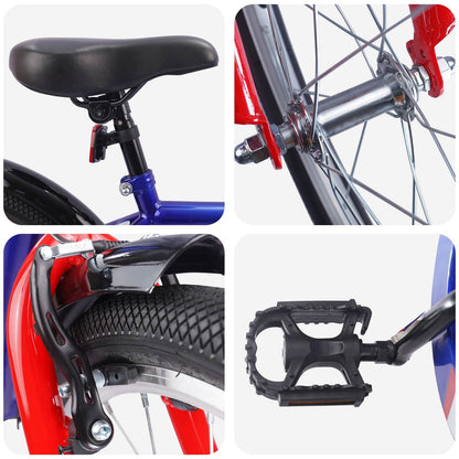 Kinderfiets 18 Inch voor 5-7 jaar Donkerblauw
