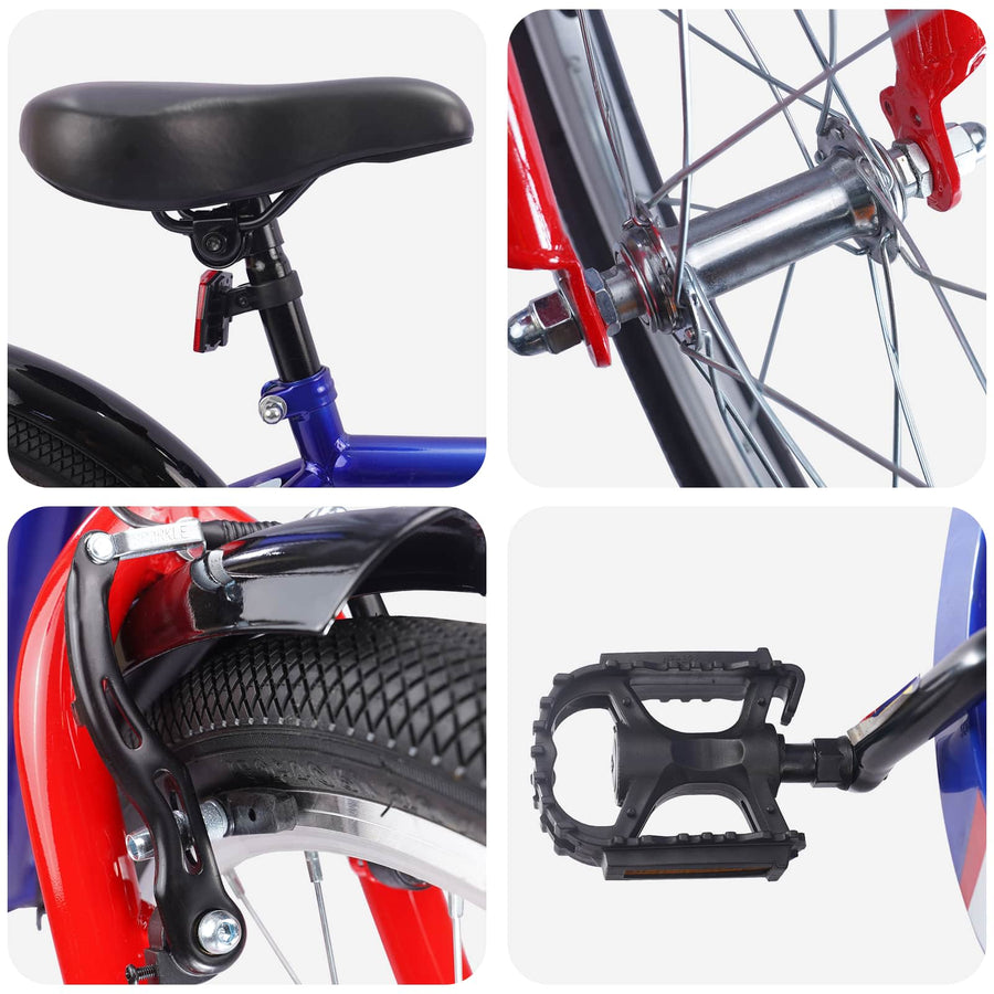 Kinderfiets 18 Inch voor 5-7 jaar Donkerblauw