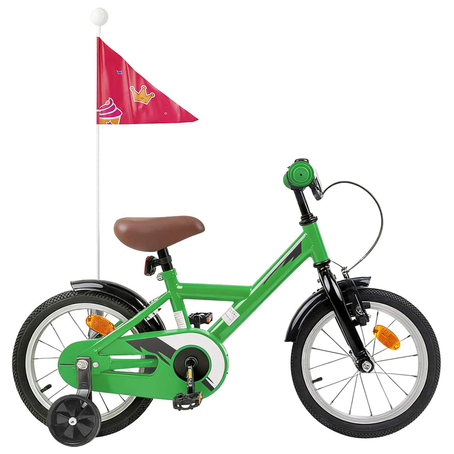 Kinderfiets 14 Inch voor 3-5 jaar oud Groen